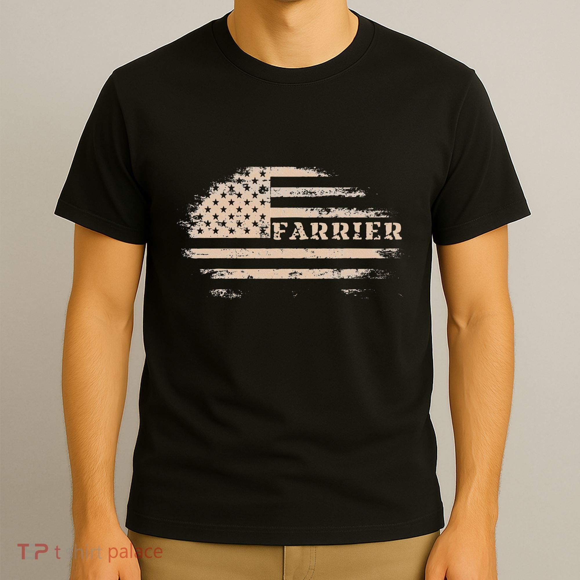Farrier Usa Flag Patriotic American Farrier T-Shirt