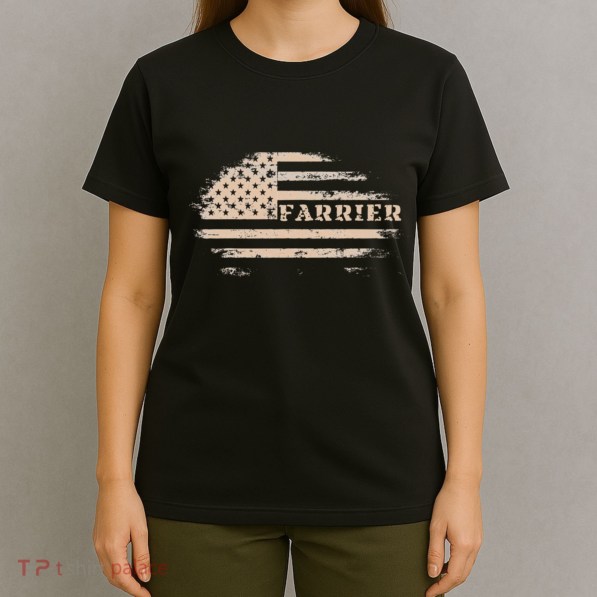Farrier Usa Flag Patriotic American Farrier T-Shirt