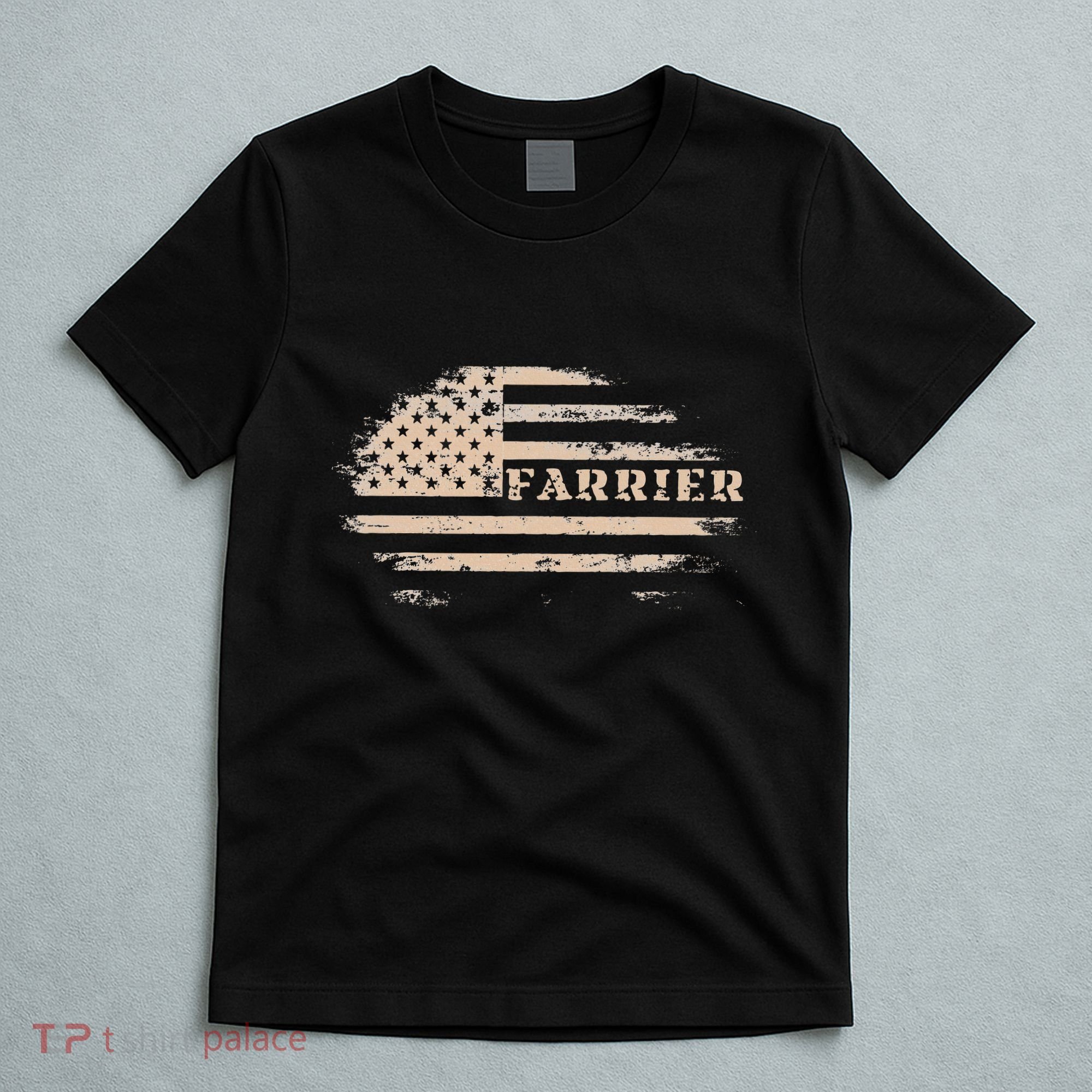 Farrier Usa Flag Patriotic American Farrier T-Shirt