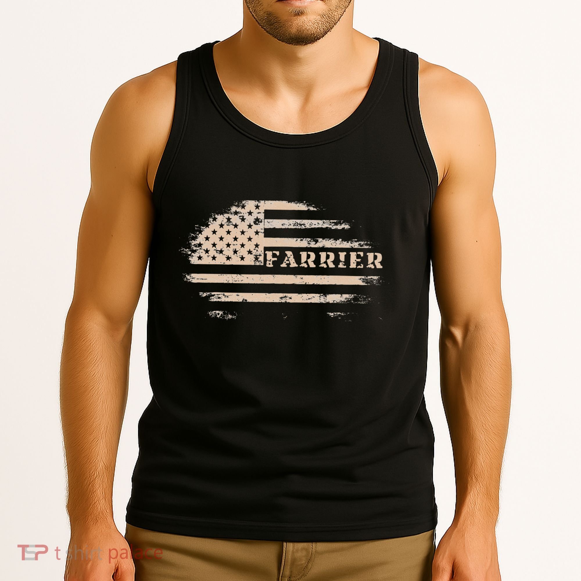 Farrier Usa Flag Patriotic American Farrier Tank Top