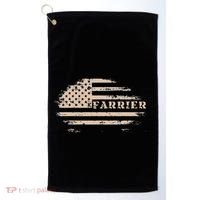 Farrier Usa Flag Patriotic American Farrier Golf Towel thumb 0