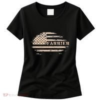 Farrier Usa Flag Patriotic American Farrier Women's T-Shirt thumb 0