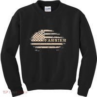 Farrier Usa Flag Patriotic American Farrier Kids Sweatshirt thumb 0