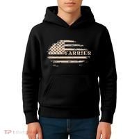 Farrier Usa Flag Patriotic American Farrier Kids Hoodie thumb 4