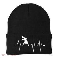 Funny Ultimate Frisbee Player Heartbeat Heart Pulse Rate Ekg Funny Gift Beanie thumb 0
