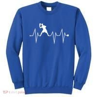 Funny Ultimate Frisbee Player Heartbeat Heart Pulse Rate Ekg Funny Gift Sweatshirt thumb 0