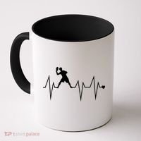 Funny Ultimate Frisbee Player Heartbeat Heart Pulse Rate Ekg Gift Coffee Mug thumb 0