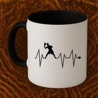 Funny Ultimate Frisbee Player Heartbeat Heart Pulse Rate Ekg Gift Coffee Mug thumb 2