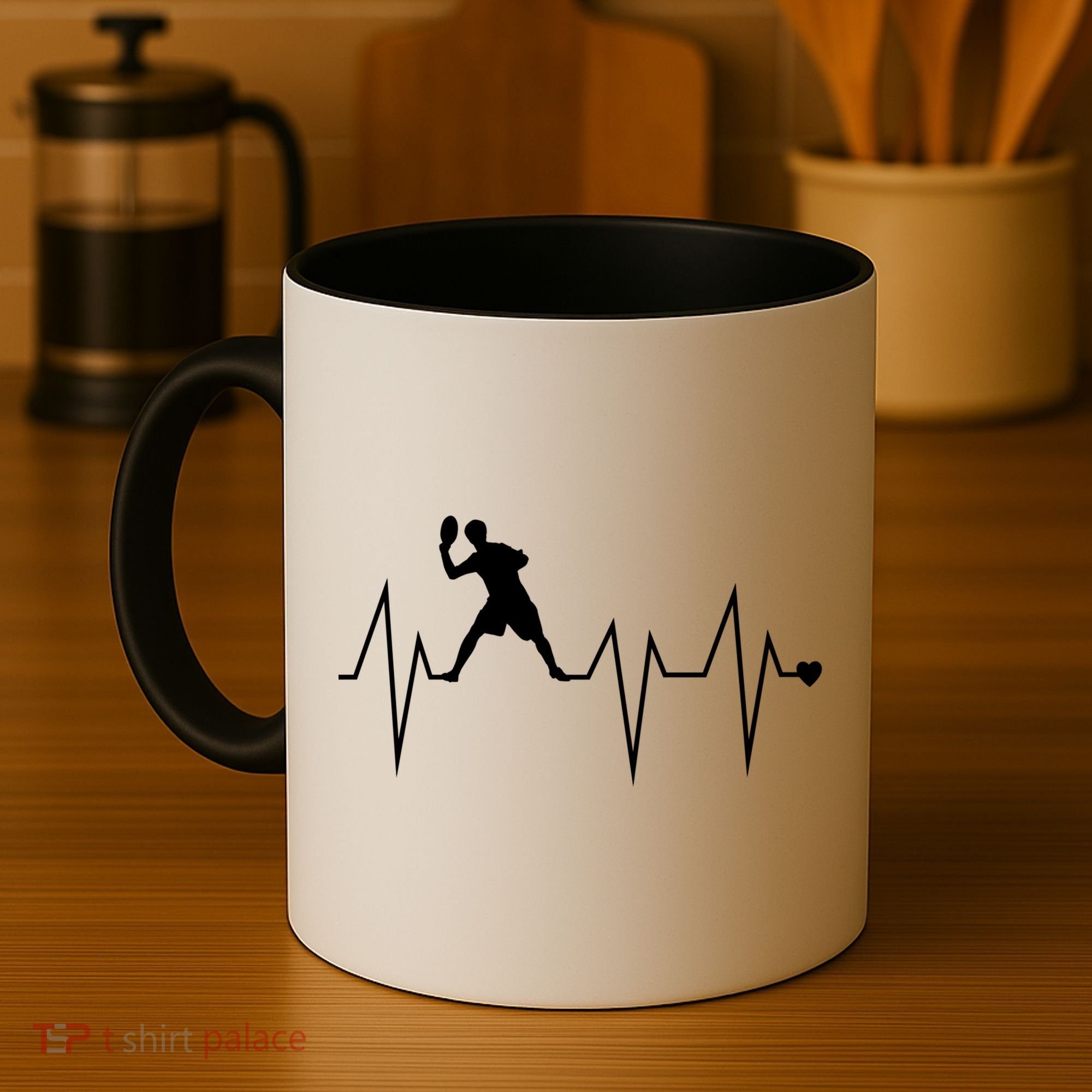 Funny Ultimate Frisbee Player Heartbeat Heart Pulse Rate Ekg Gift Coffee Mug