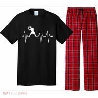 Funny Ultimate Frisbee Player Heartbeat Heart Pulse Rate Ekg Gift Pajama Set thumb 0