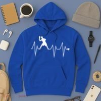 Funny Ultimate Frisbee Player Heartbeat Heart Pulse Rate Ekg Gift Hoodie thumb 3