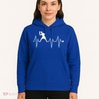 Funny Ultimate Frisbee Player Heartbeat Heart Pulse Rate Ekg Gift Hoodie thumb 5