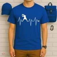 Funny Ultimate Frisbee Player Heartbeat Heart Pulse Rate Ekg Gift T-Shirt thumb 6