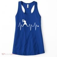 Funny Ultimate Frisbee Player Heartbeat Heart Pulse Rate Ekg Gift Women's Tank Top thumb 0