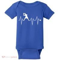 Funny Ultimate Frisbee Player Heartbeat Heart Pulse Rate Ekg Gift Baby Bodysuit thumb 0