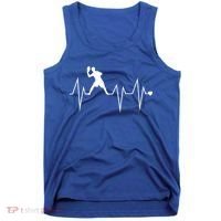 Funny Ultimate Frisbee Player Heartbeat Heart Pulse Rate Ekg Gift Tank Top thumb 0