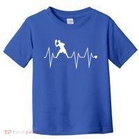 Funny Ultimate Frisbee Player Heartbeat Heart Pulse Rate Ekg Gift Toddler T-Shirt thumb 0
