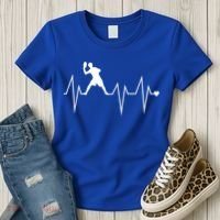 Funny Ultimate Frisbee Player Heartbeat Heart Pulse Rate Ekg Gift Women's T-Shirt thumb 3