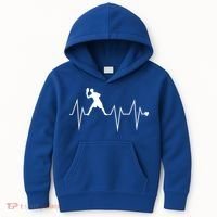 Funny Ultimate Frisbee Player Heartbeat Heart Pulse Rate Ekg Gift Kids Hoodie thumb 0