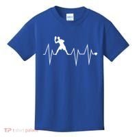 Funny Ultimate Frisbee Player Heartbeat Heart Pulse Rate Ekg Gift Kids T-Shirt thumb 0