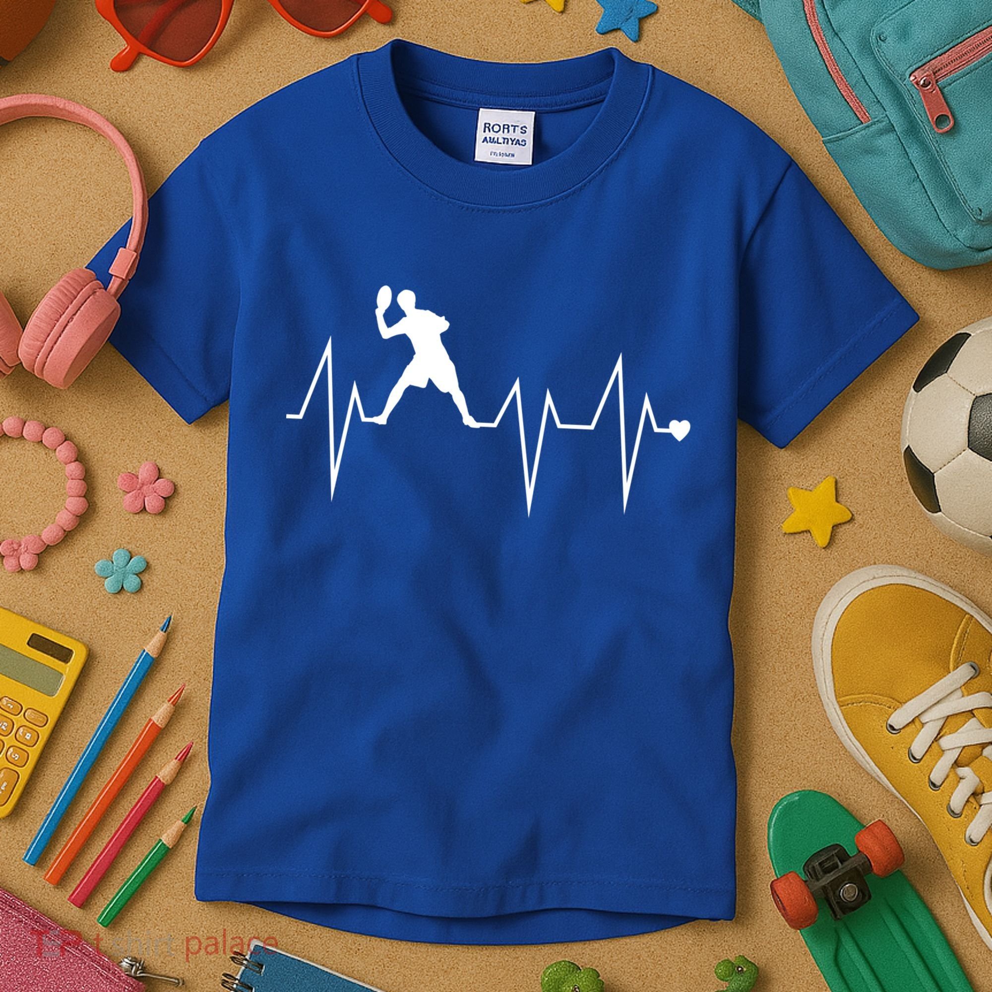 Funny Ultimate Frisbee Player Heartbeat Heart Pulse Rate Ekg Gift Kids T-Shirt