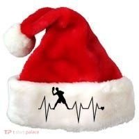 Funny Ultimate Frisbee Player Heartbeat Heart Pulse Rate Ekg Gift Santa Hat thumb 0