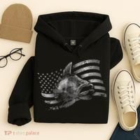 Fishing USA Flag Walleye Hoodie thumb 4