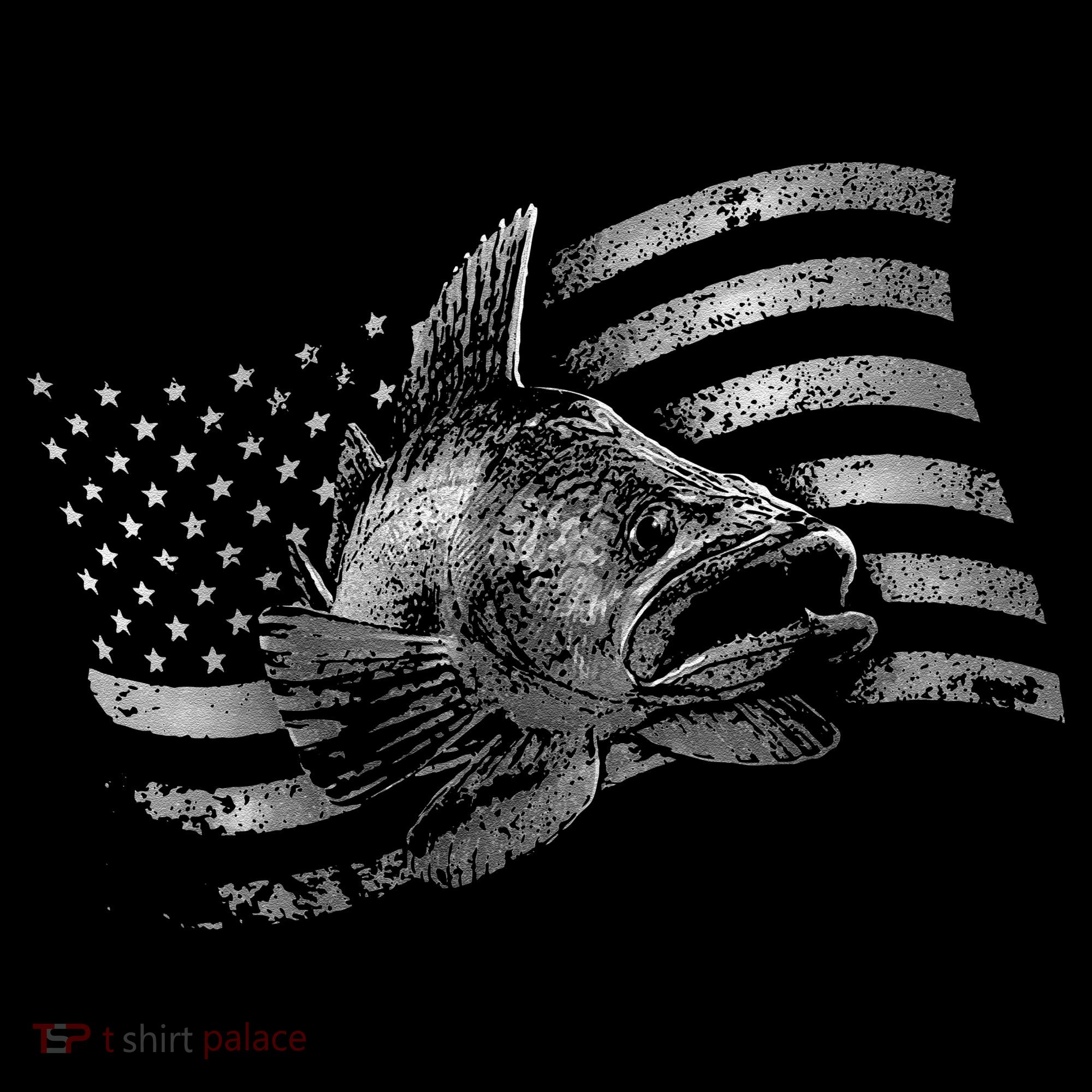 Fishing USA Flag Walleye Coaster
