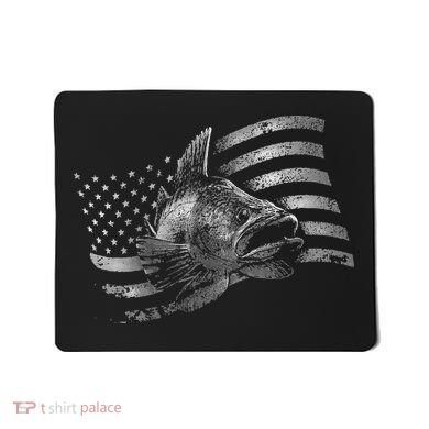 Fishing USA Flag Walleye Mousepad