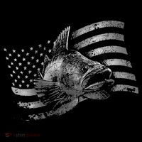 Fishing USA Flag Walleye Ornament thumb 1