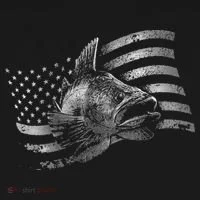 Fishing USA Flag Walleye Ornament thumb 1