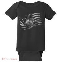 Fishing USA Flag Walleye Baby Bodysuit thumb 0