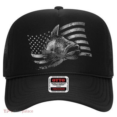 Fishing USA Flag Walleye Hat