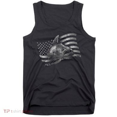 Fishing USA Flag Walleye Tank Top