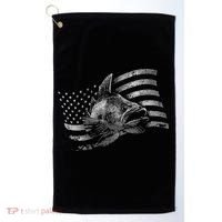 Fishing USA Flag Walleye Golf Towel thumb 0