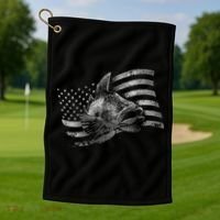 Fishing USA Flag Walleye Golf Towel thumb 1