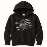 Fishing USA Flag Walleye Kids Hoodie thumb 0