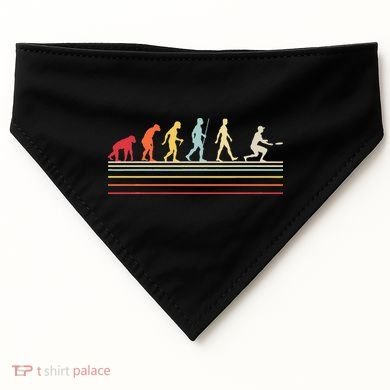 Funny Ultimate Frisbee Player Evolution USA-Made Doggie Bandana
