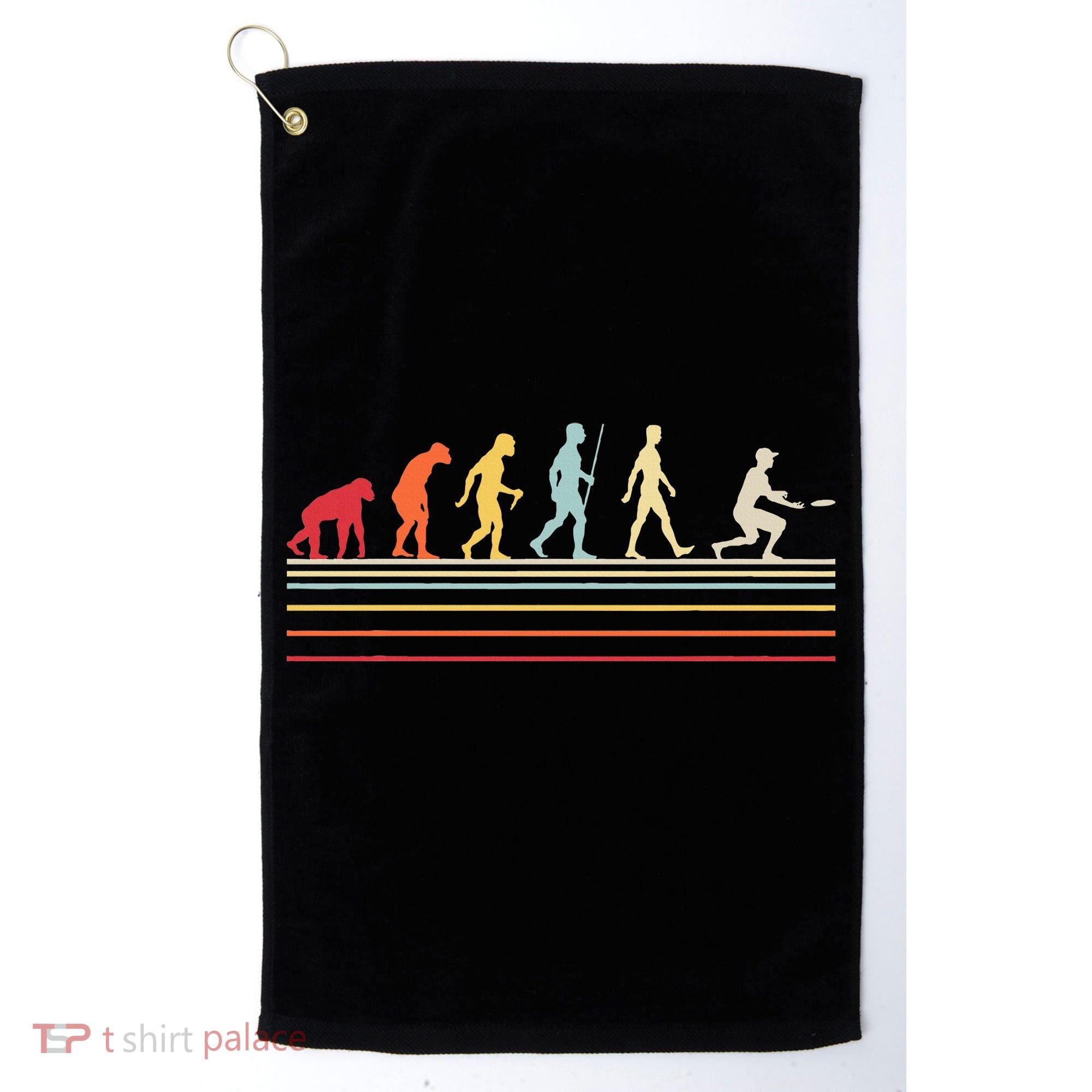 Funny Ultimate Frisbee Player Evolution Golf Towel