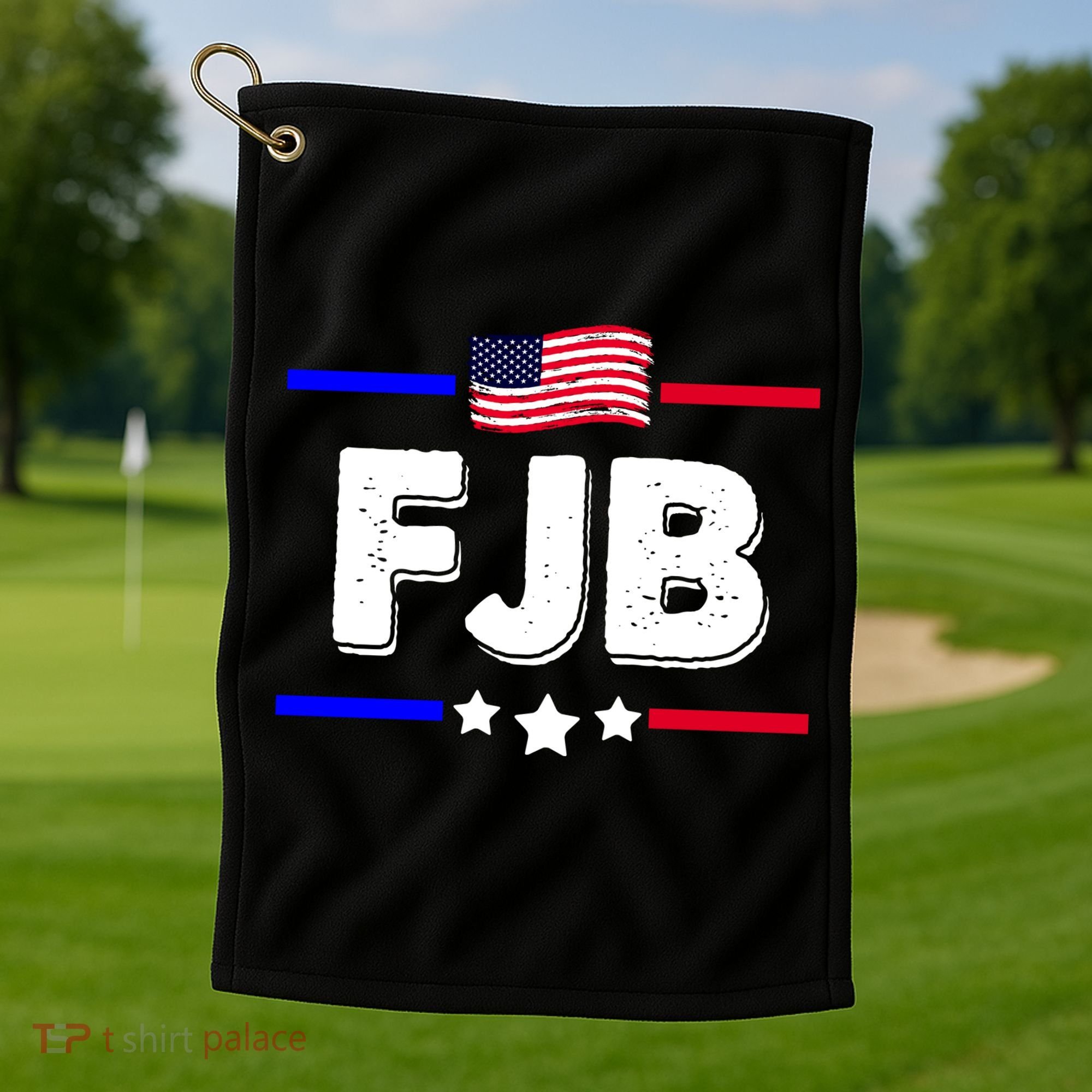 FJB US Flag F Joe Biden Golf Towel