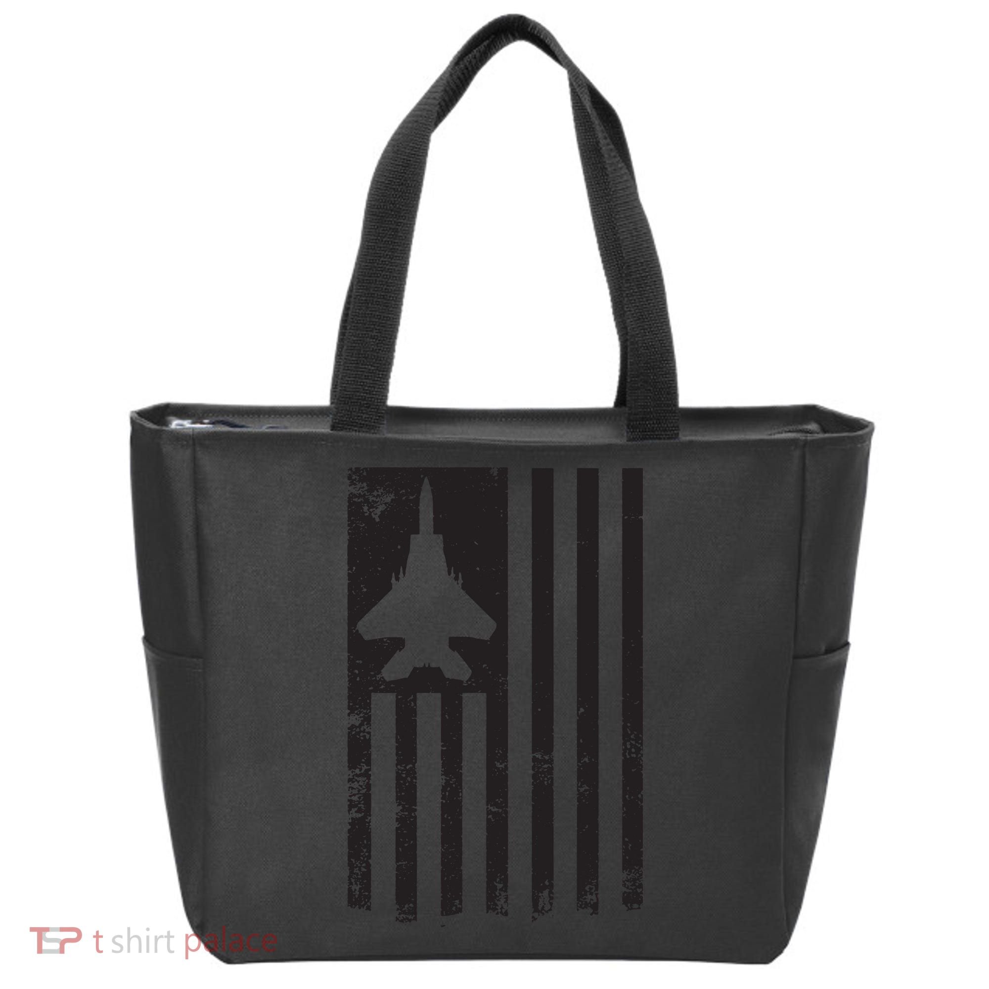 F15 USA FLAG Eagle Fighter Jet For Usaf Pilot Or Crew Tote Bag