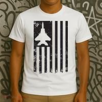 F15 USA FLAG Eagle Fighter Jet For Usaf Pilot Or Crew T-Shirt thumb 3