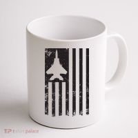 F15 USA FLAG Eagle Fighter Jet For Usaf Pilot Or Crew Coffee Mug thumb 1