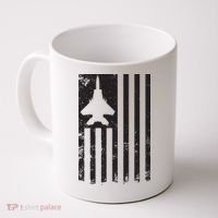 F15 USA FLAG Eagle Fighter Jet For Usaf Pilot Or Crew Coffee Mug thumb 0