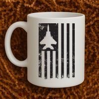 F15 USA FLAG Eagle Fighter Jet For Usaf Pilot Or Crew Coffee Mug thumb 2