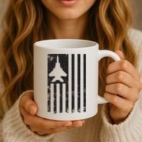 F15 USA FLAG Eagle Fighter Jet For Usaf Pilot Or Crew Coffee Mug thumb 3