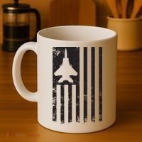 F15 USA FLAG Eagle Fighter Jet For Usaf Pilot Or Crew Coffee Mug thumb 4