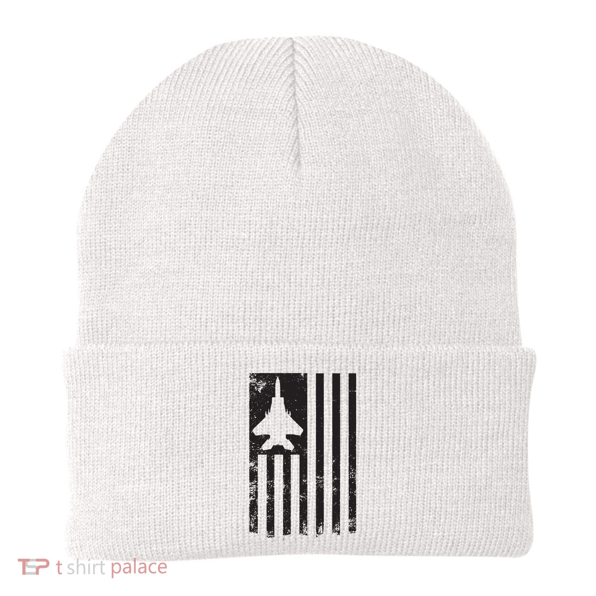 F15 USA FLAG Eagle Fighter Jet For Usaf Pilot Or Crew Beanie