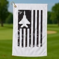 F15 USA FLAG Eagle Fighter Jet For Usaf Pilot Or Crew Golf Towel thumb 1