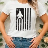F15 USA FLAG Eagle Fighter Jet For Usaf Pilot Or Crew Women's T-Shirt thumb 2